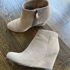 Tan Dolce Vita Suede Wedge Booties Size 8